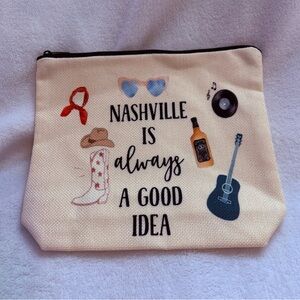 Nashville Themed Canvas Pouch